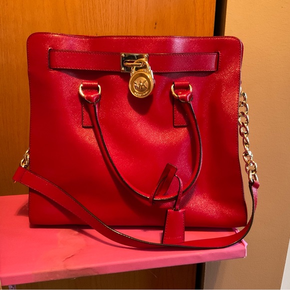 Michael Kors Hamilton large tote Red - Picture 8 of 8
